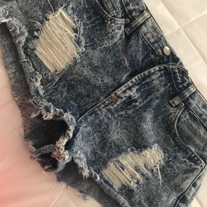 Distressed Jean Shorts
